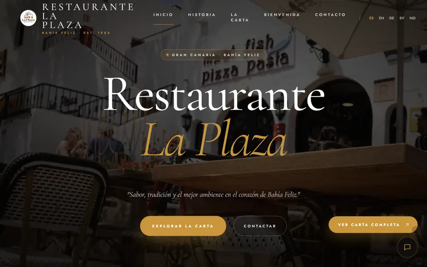Portada de la web de La Plaza Bahía Feliz