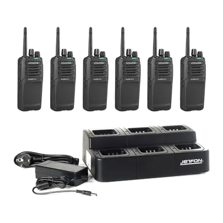 KENWOOD TK-3701D Pack 6 Walkies y cargador múltiple