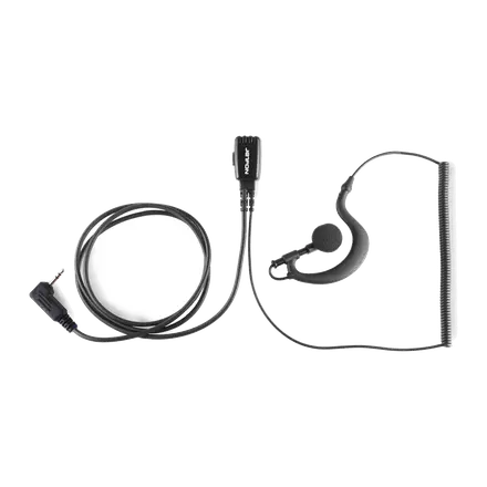 Jetfon BR-1708 E/C Microauricular con Cable Rizado y Conector M-TA para Motorola TKLR