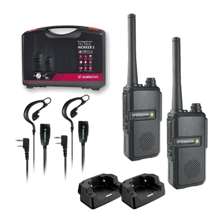 Albrecht Tectalk Worker 3 Pack 2 Walkies con maletín