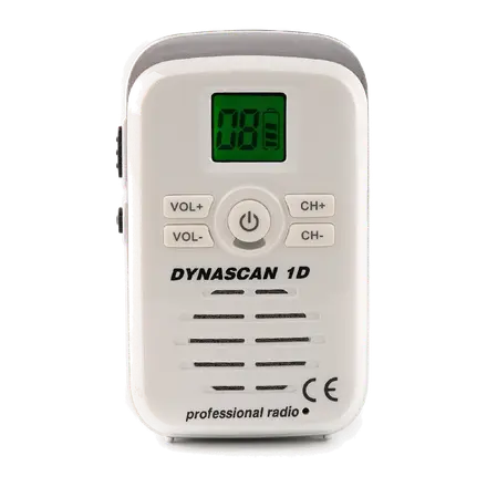 Dynascan 1D Blanco Walkie PMR446 Profesional Compacto con Antena Oculta
