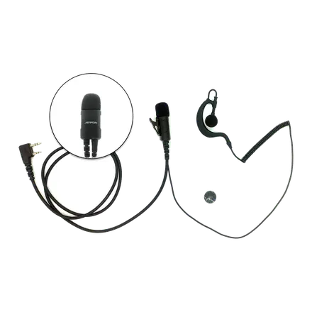 Jetfon JR-E1702 Microauricular Profesional con Cancelación de Ruido para Kenwood, Dynascan e Hytera