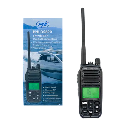 PNI DS890 Walkie-talkie de marina VHF (negro)