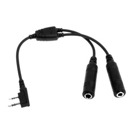 Adaptador cascos aviación PJ055/PJ068 para Walkies conexión tipo «K»