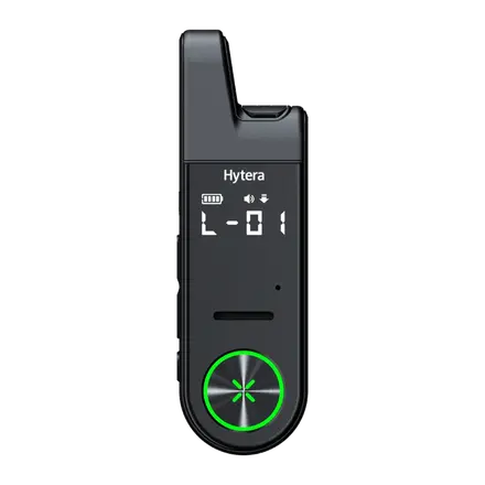Walkie Talkie PMR446 ultraligero Hytera S1 mini LF de 48g con Pantalla HD