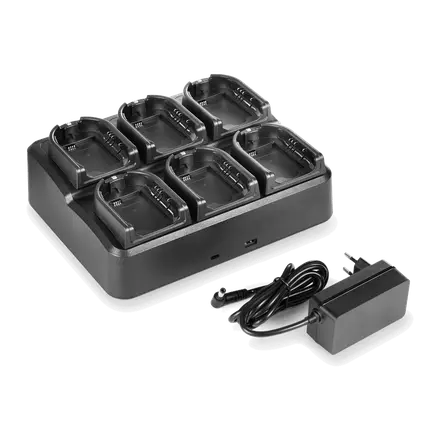 Jetfon Multi-CLPe – Cargador Múltiple de 6 Unidades para Motorola CLPe