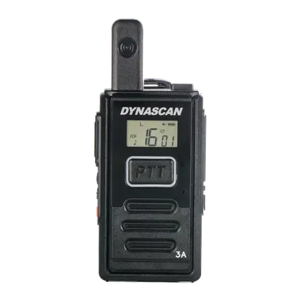 Dynascan 3A Walkie PMR446 Compacto con Pantalla LCD y Carga USB-C